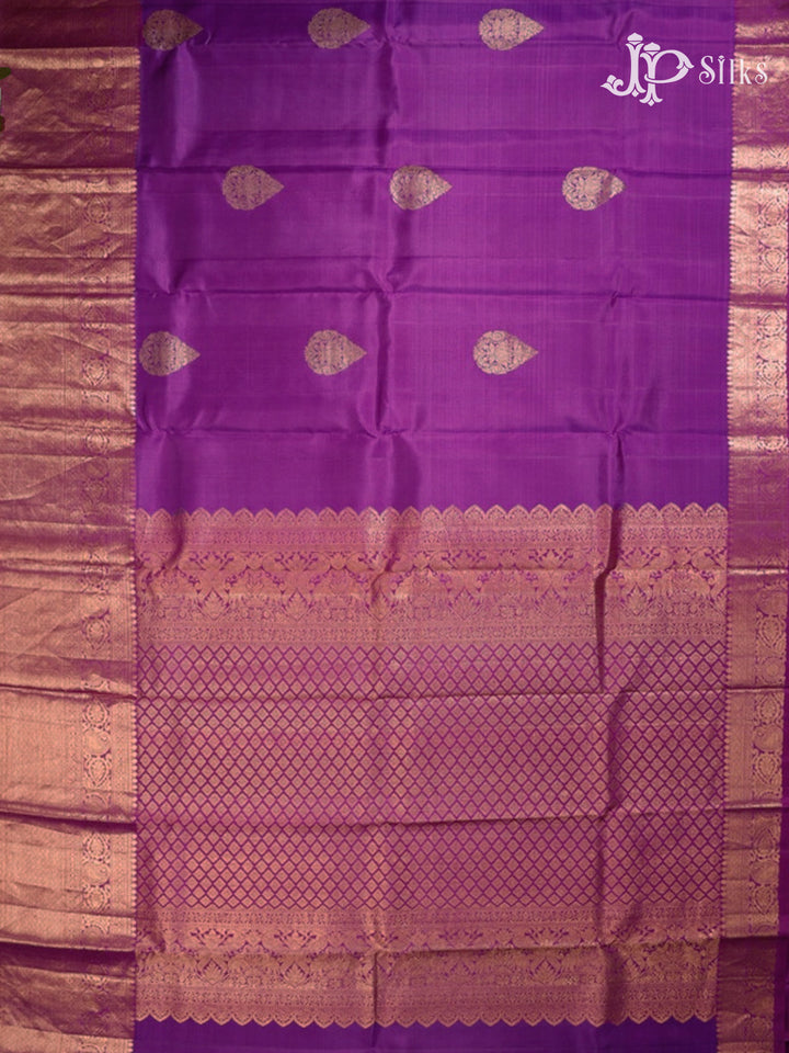 Purple Kanchipuram Silk Saree - D1024-view5