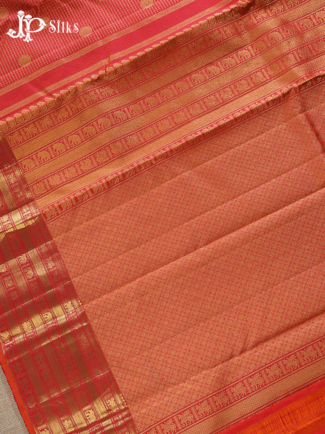 Orange Kanchipuram Silk Saree - G860