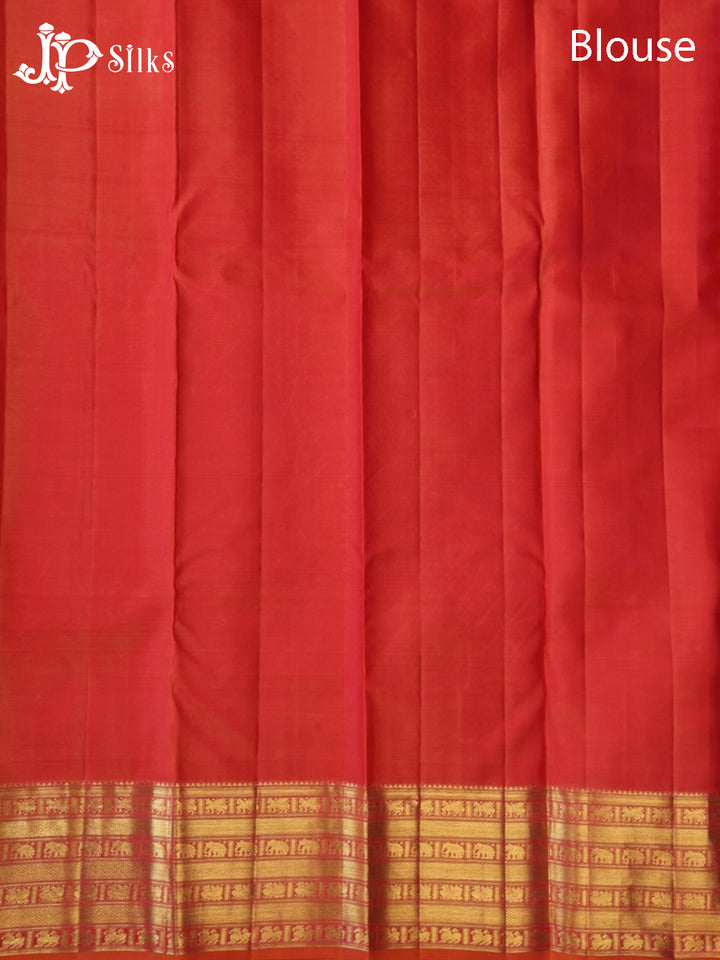 Orange Kanchipuram Silk Saree - G860