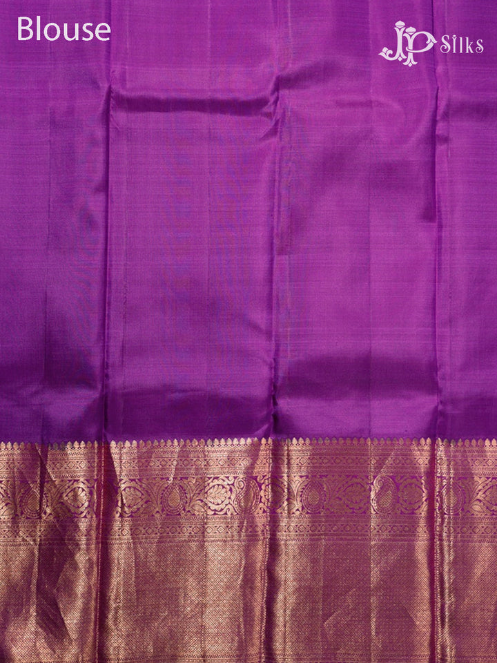 Purple Kanchipuram Silk Saree - D1024-view7