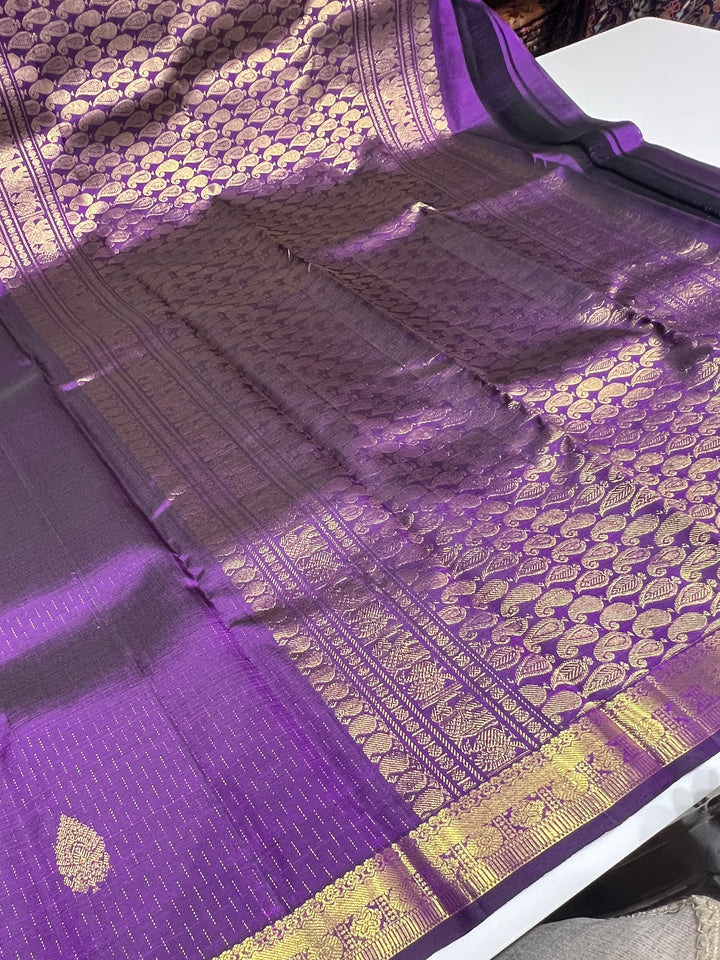 Violet Kanchipuram Silk Saree - G39