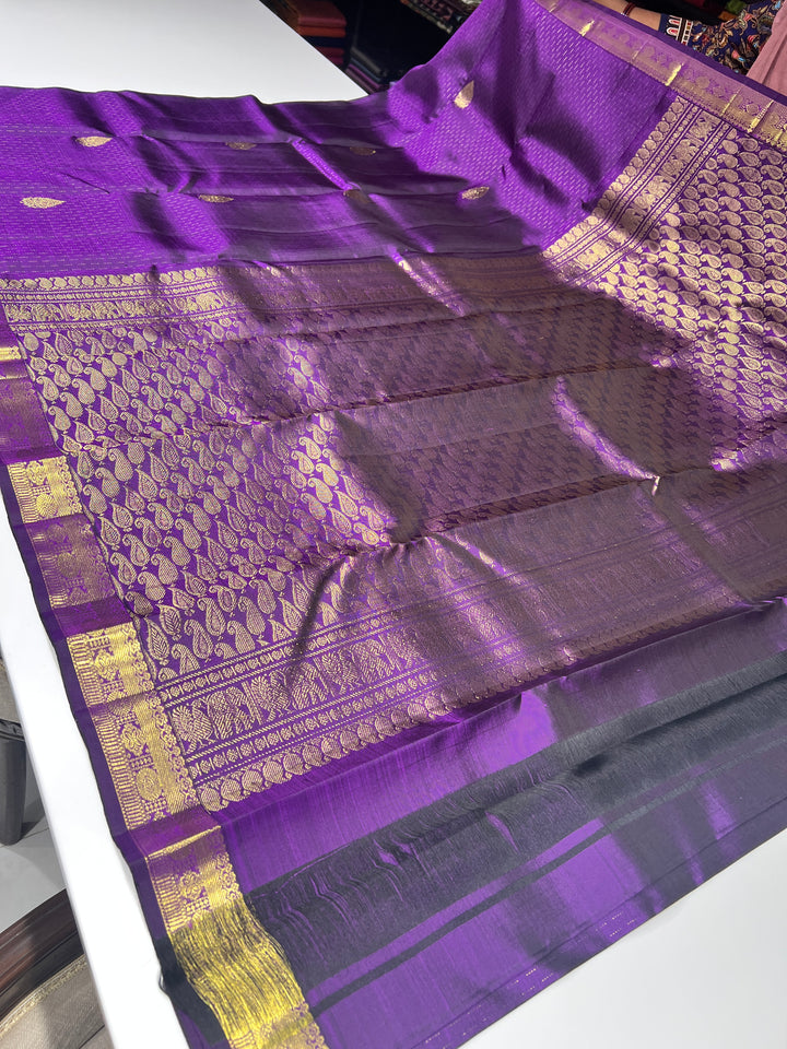 Violet Kanchipuram Silk Saree - G39