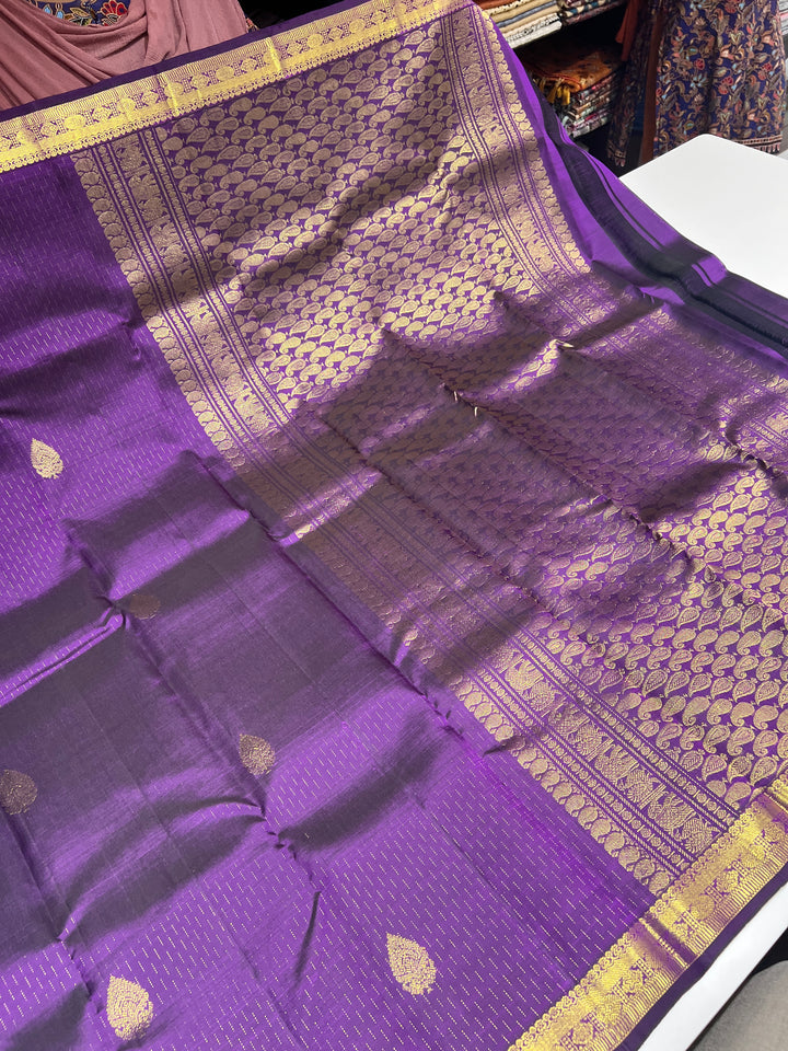Violet Kanchipuram Silk Saree - G39