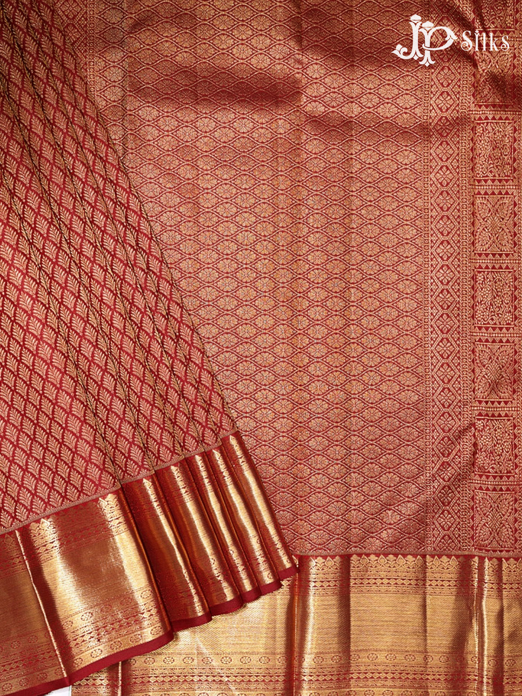 Maroon Kanchipuram Silk Saree - G858