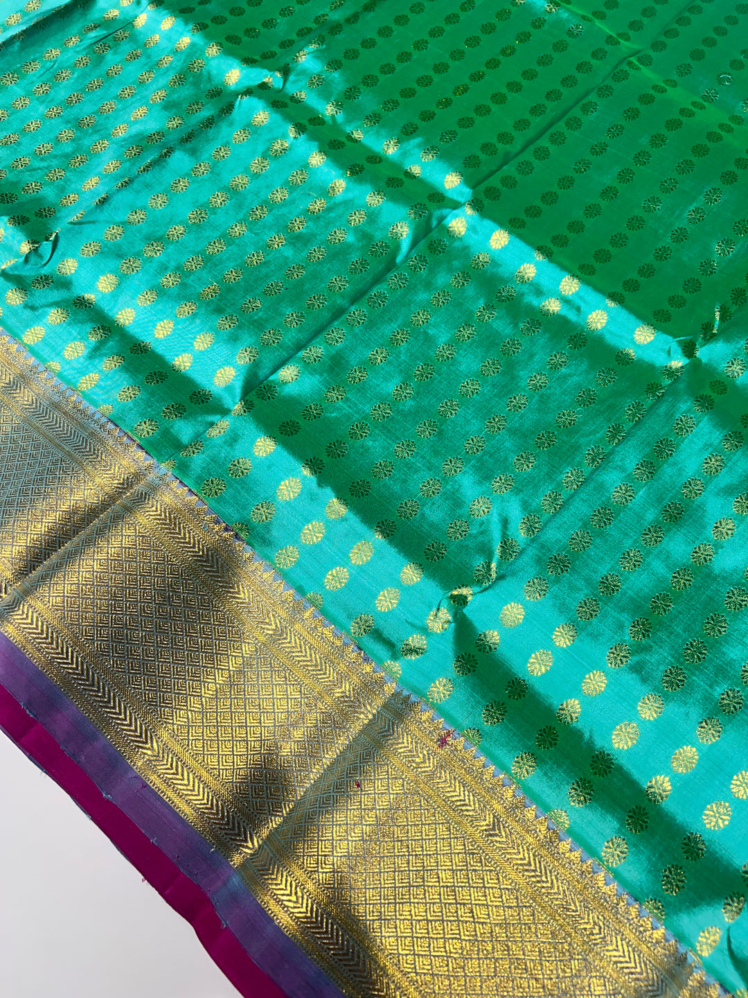 Green And Pink Pattu Pavadai - D5934 | 1 yr - 3 yr