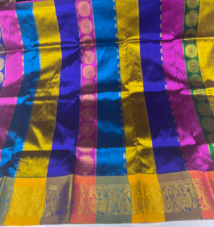 Multicolour Pattu Pavadai - A13438 | 1 yr - 3 yr