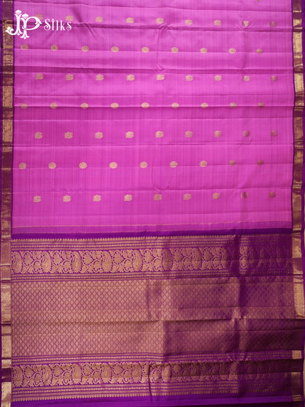 Light Magenta & Purple Kanchipuram Silk Saree - G864