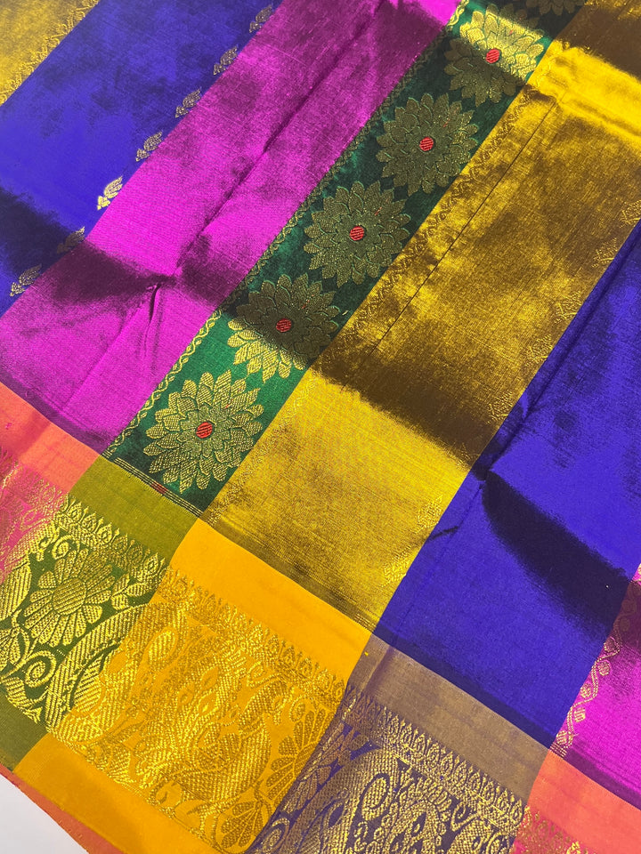 Multicolour Pattu Pavadai - A13438 | 1 yr - 3 yr