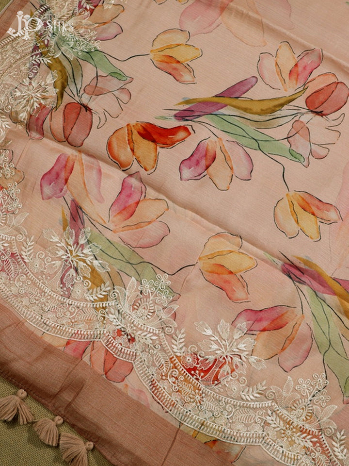 Peach Semi Tussar Saree - E5575-view6