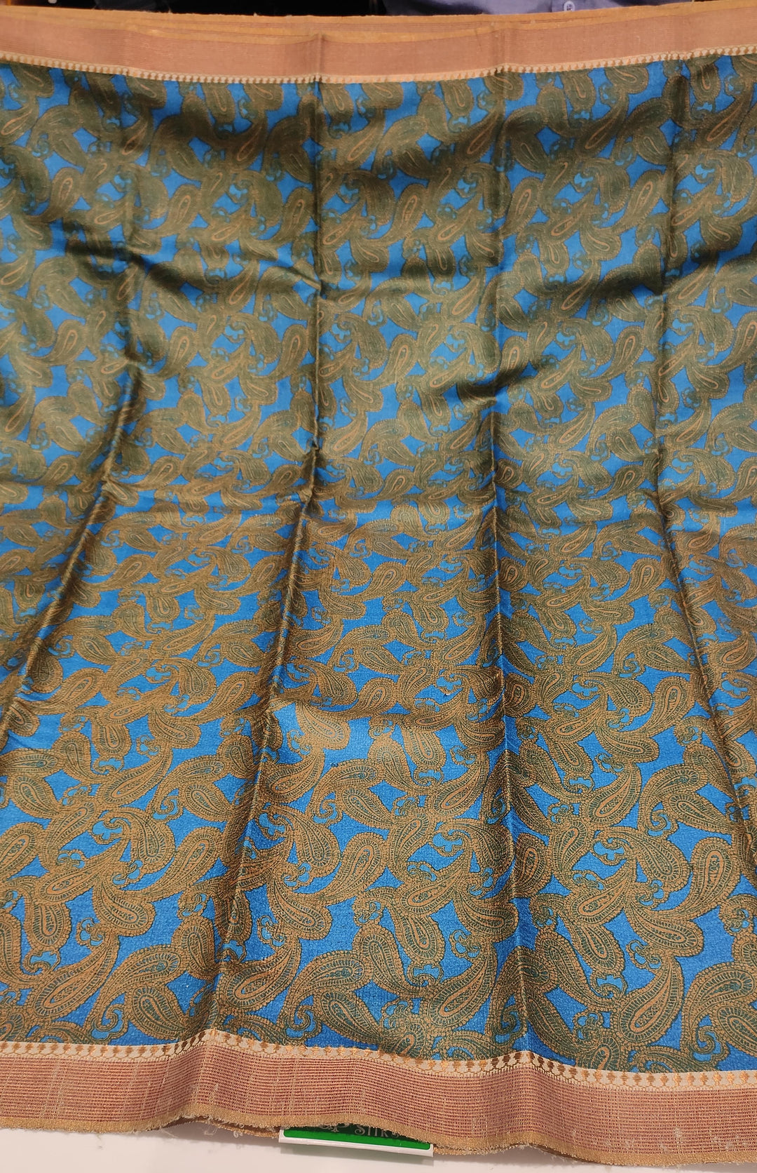 Blue Tussar Silk Saree - A3088