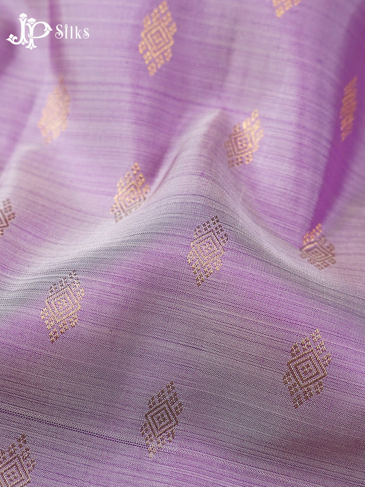 Lavender & Deep Purple Kanchipuram 2G Zari Silk Saree - G866