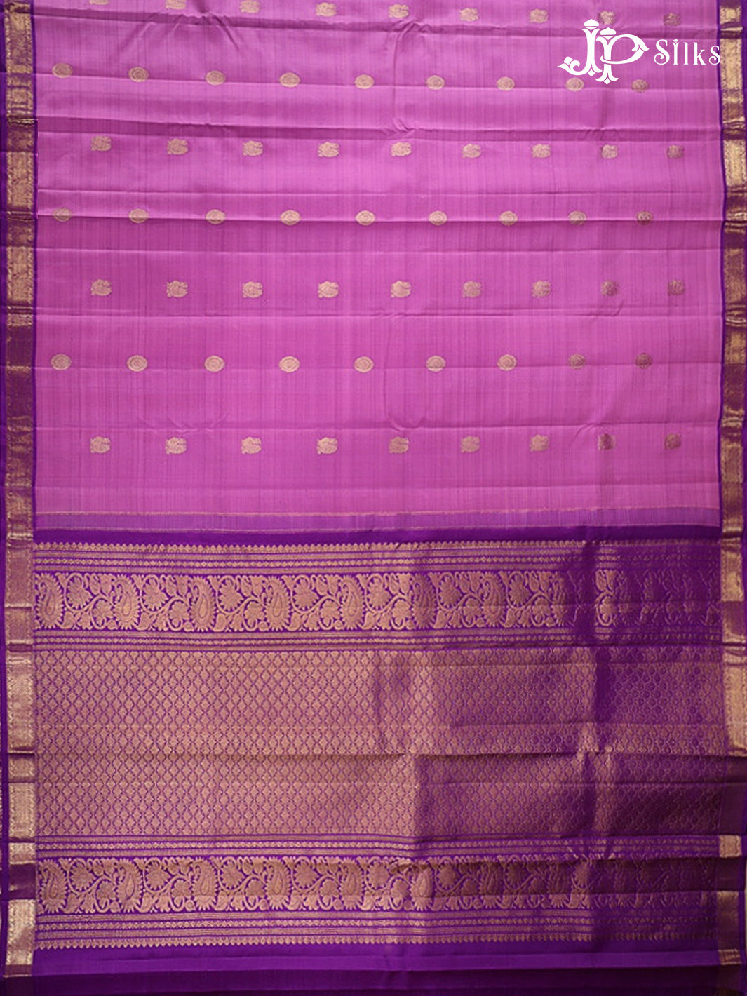 Light Magenta & Purple Kanchipuram Silk Saree - G864