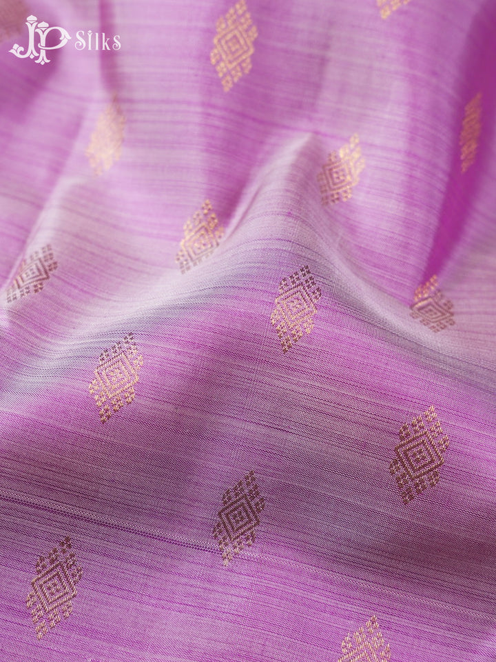 Lavender & Deep Purple Kanchipuram 2G Zari Silk Saree - G866