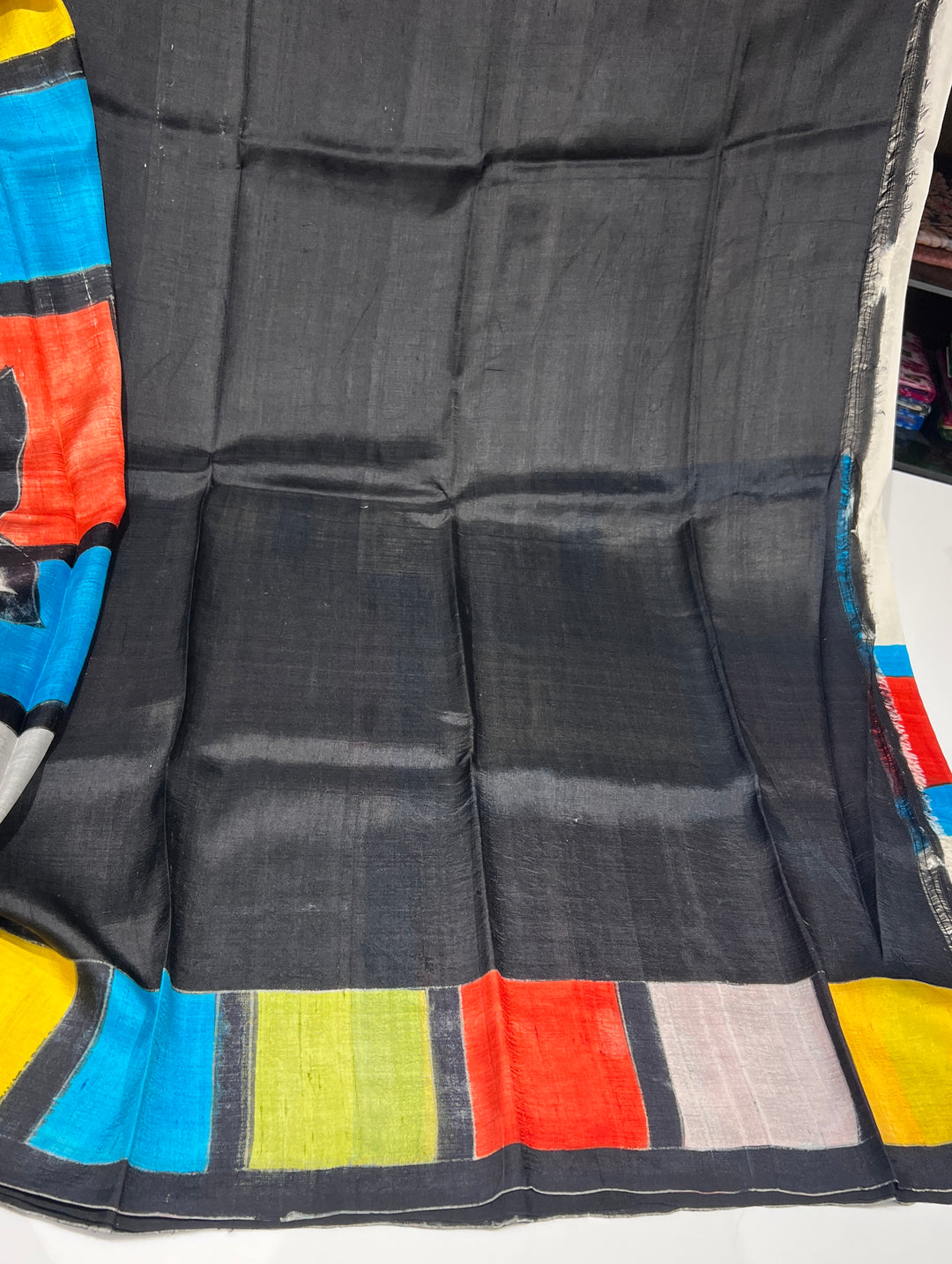 Multicolour Tussar Silk Saree - E6592