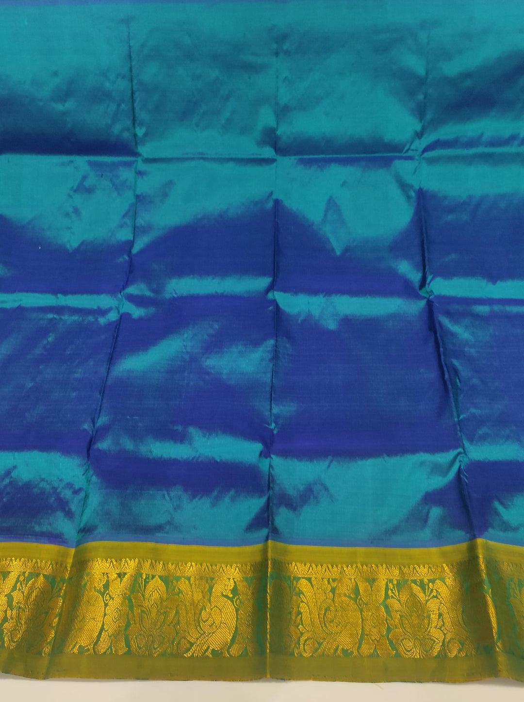 Blue And Green Pattu Pavadai - A13436 | 1 yr to 3 yr