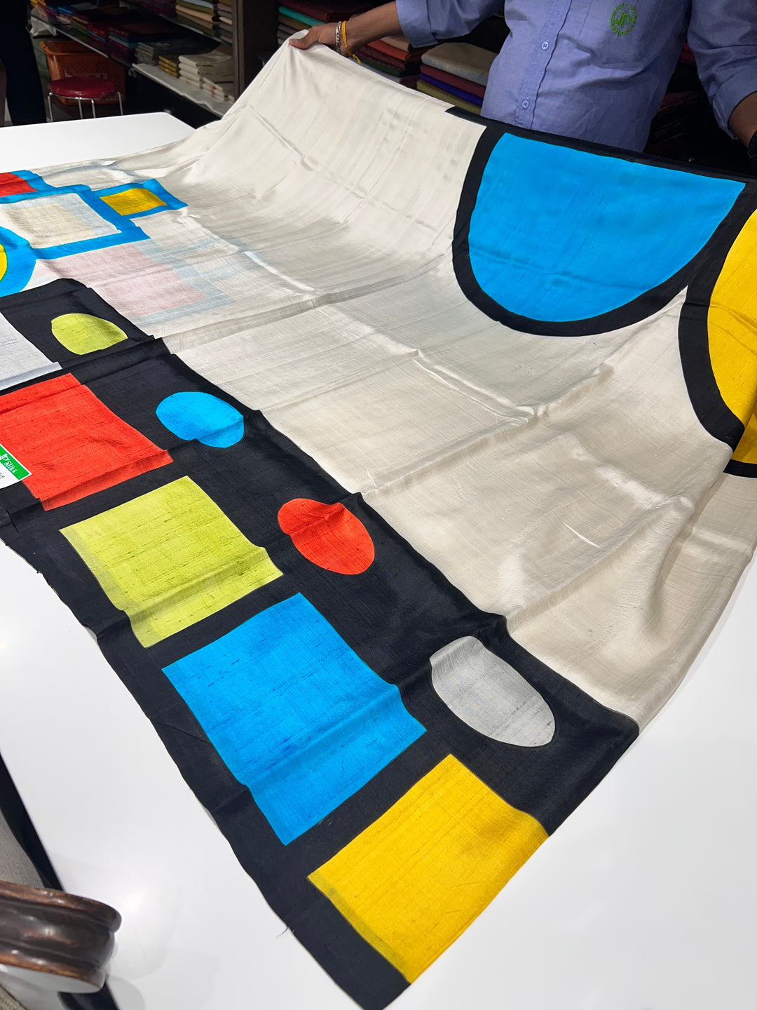 Multicolour Tussar Silk Saree - E6592