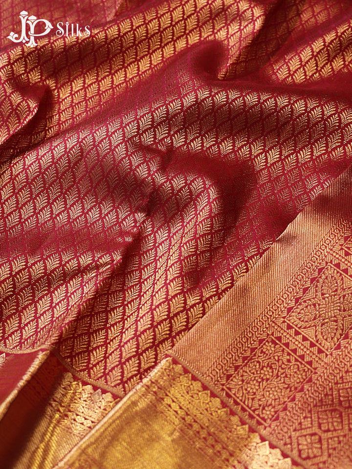 Maroon Kanchipuram Silk Saree - G858
