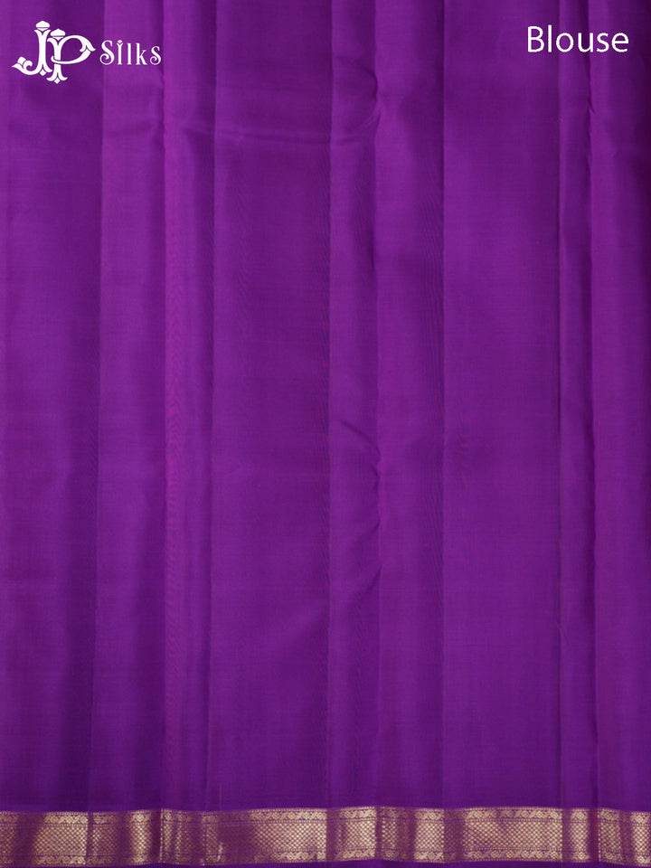 Light Magenta & Purple Kanchipuram Silk Saree - G864