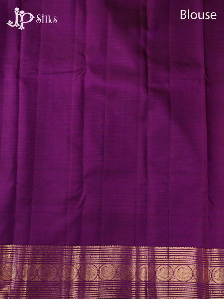 Lavender & Deep Purple Kanchipuram 2G Zari Silk Saree - G866