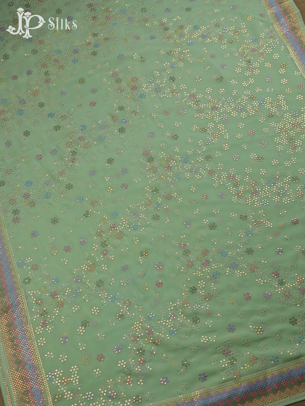 Light Green Designer Saree - E3124 - View 3