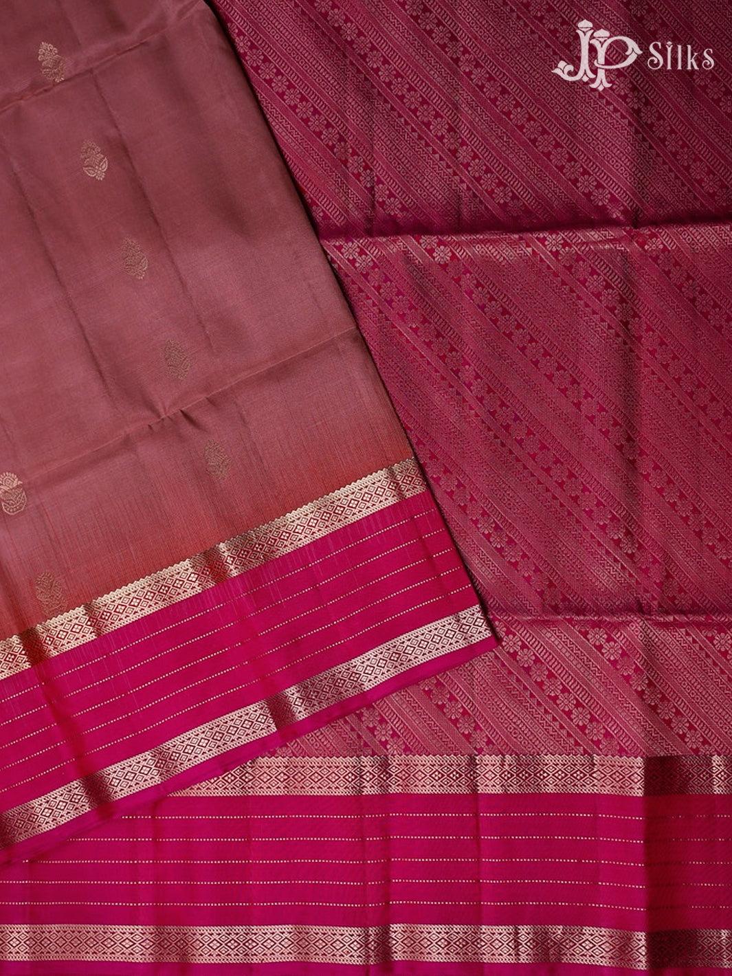 Light Brownish Red Soft Silk Saree - F2910