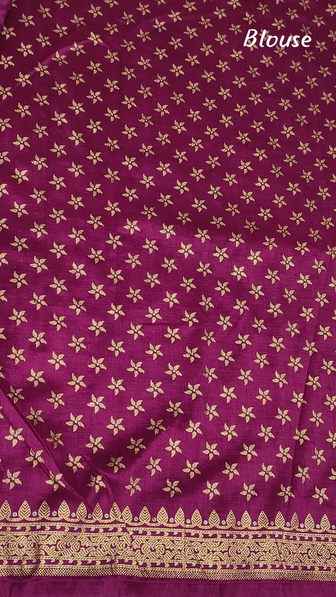 Multi Color and Magenta Semi Banarasi Saree - F3354