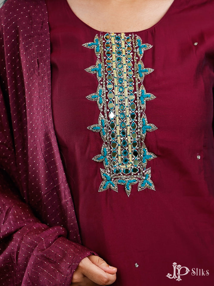 Maroon Readymade Salwar Suit