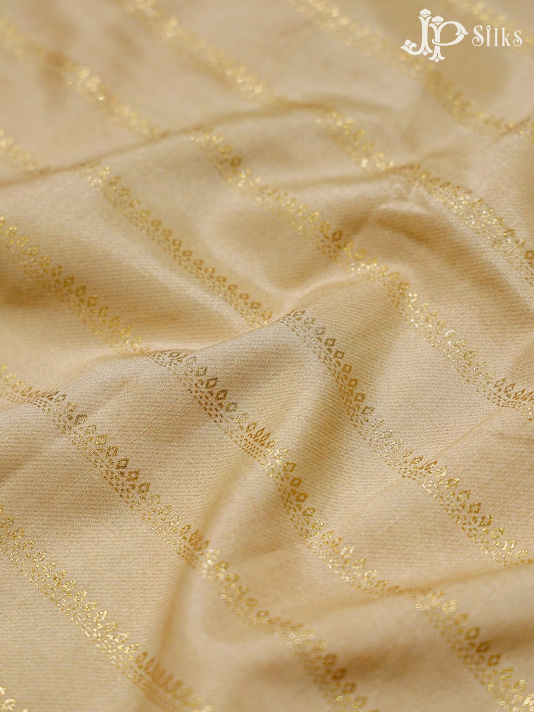 Beige Khadi Print Banarasi Saree - F3348