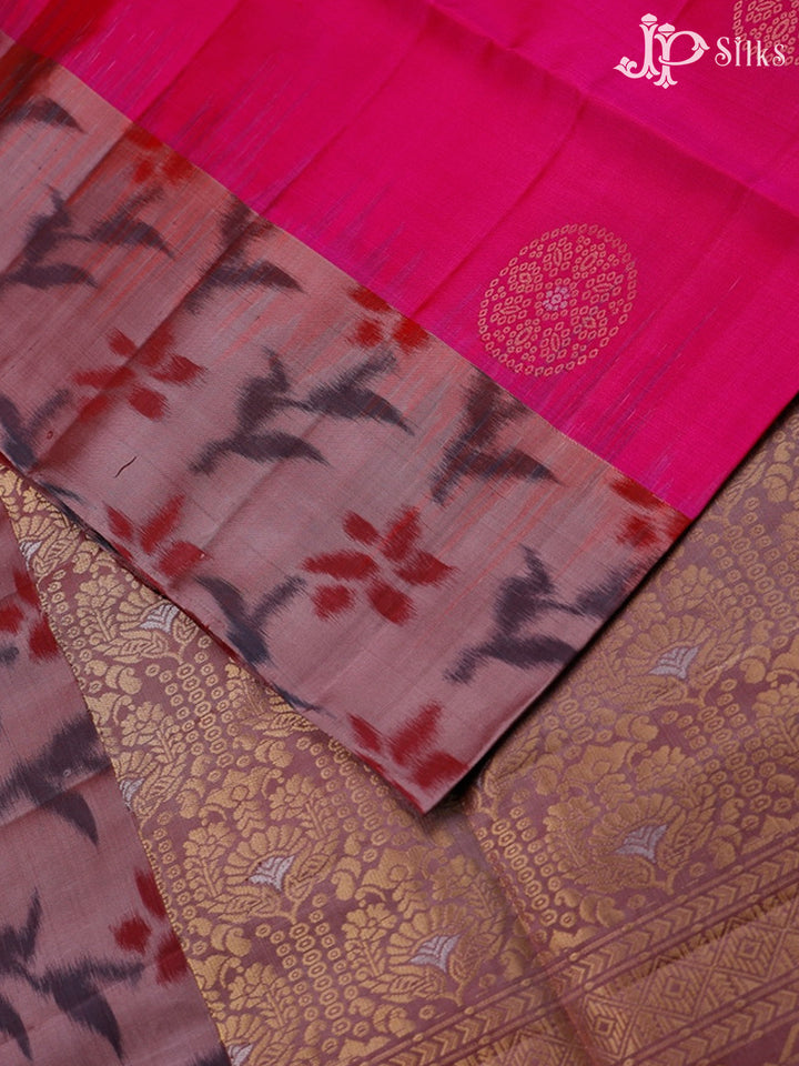 Pink And Mauve Soft Silk Saree - F3522