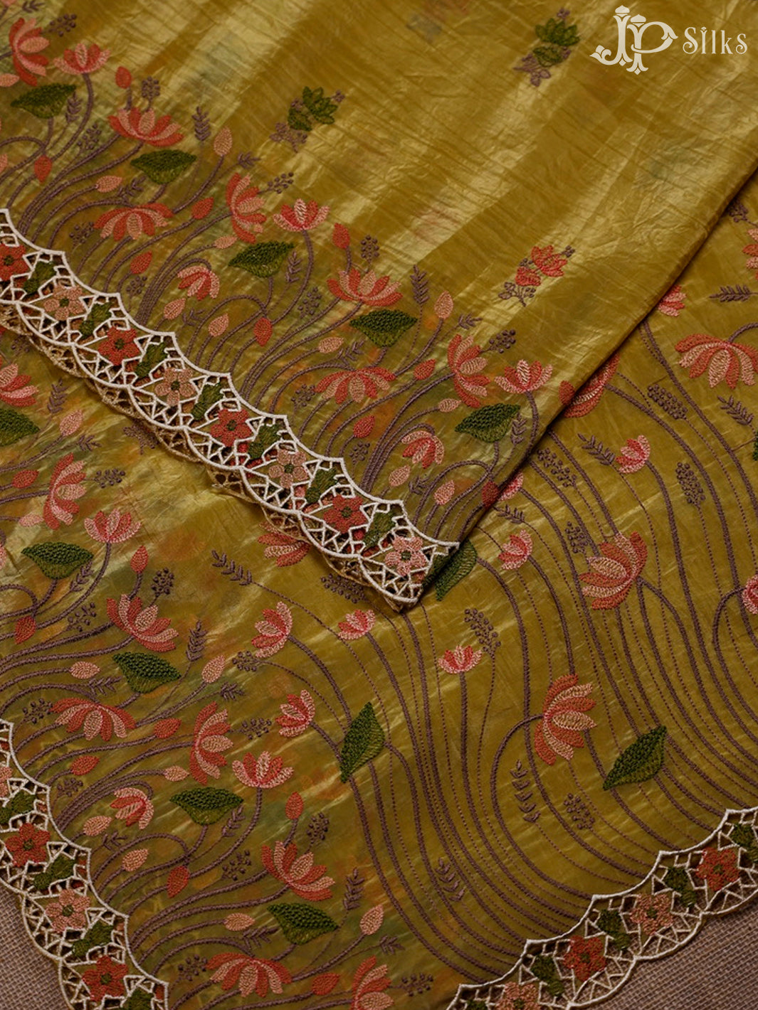 Mustard Organza Saree - E5910