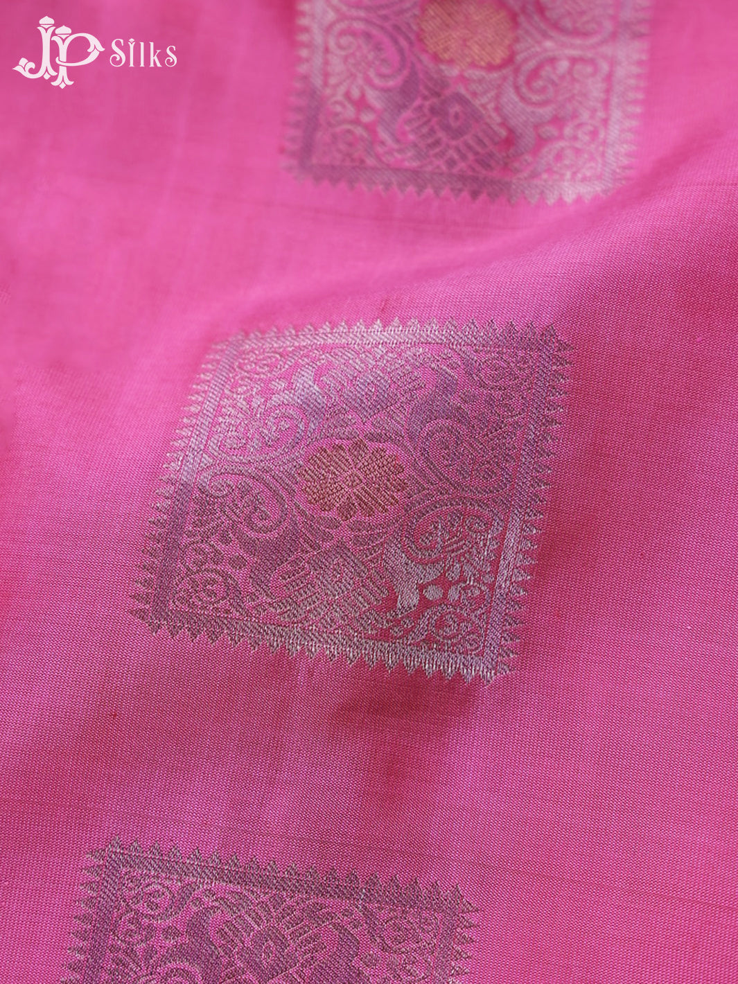 Baby Pink with Purple Kanchipuram Silk Saree - C1187 - View 6