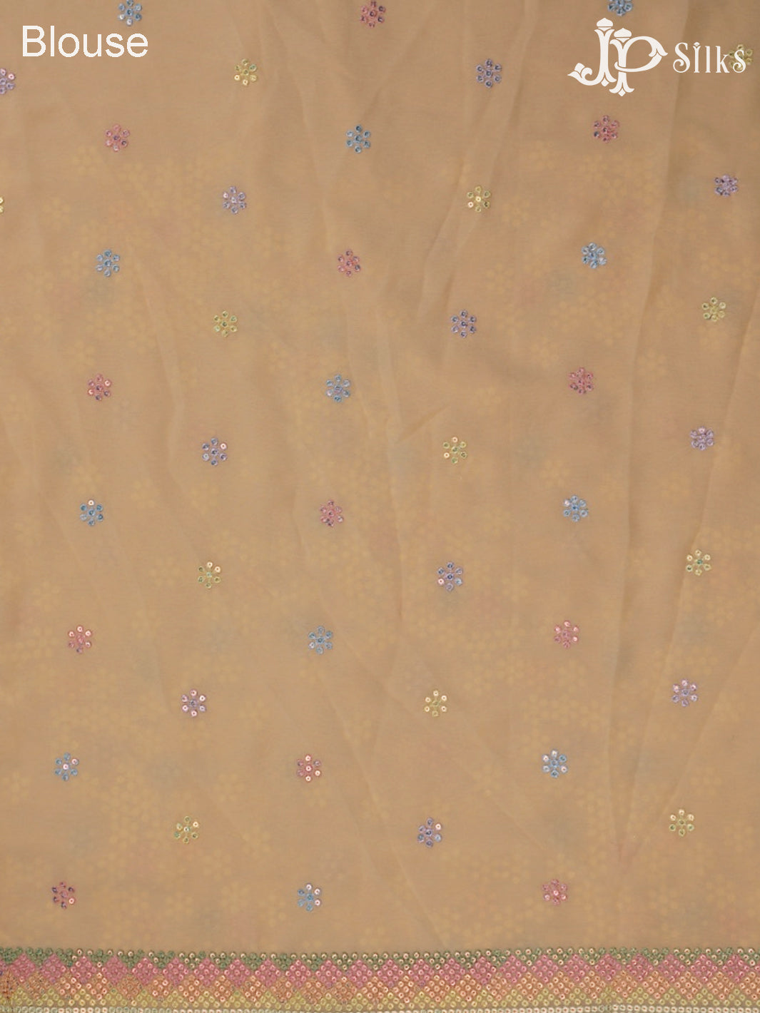 Light Cream Designer Saree - E3123 - View 6