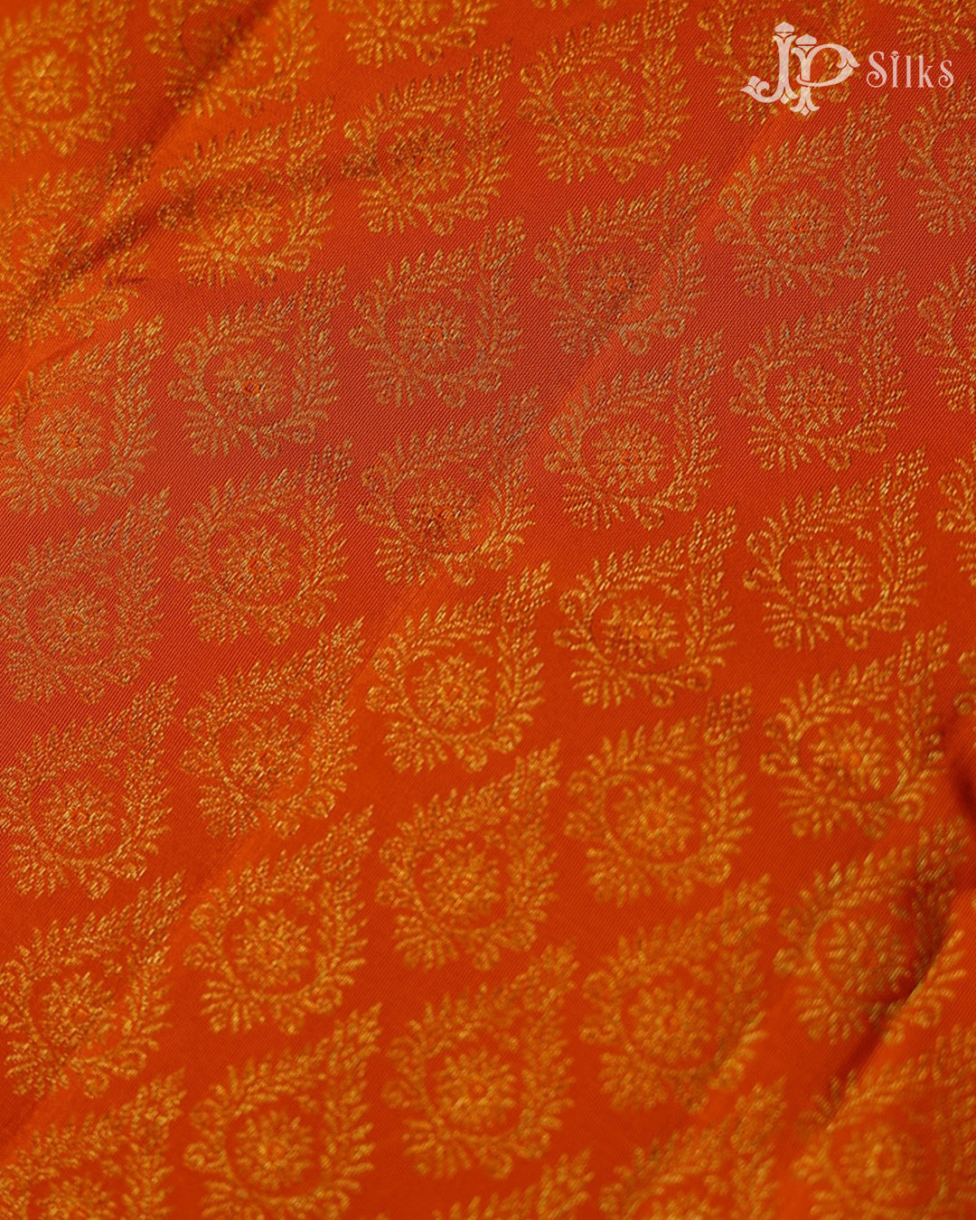 Orange with Violet Kanchipuram Silk Saree - E5002 - View 8