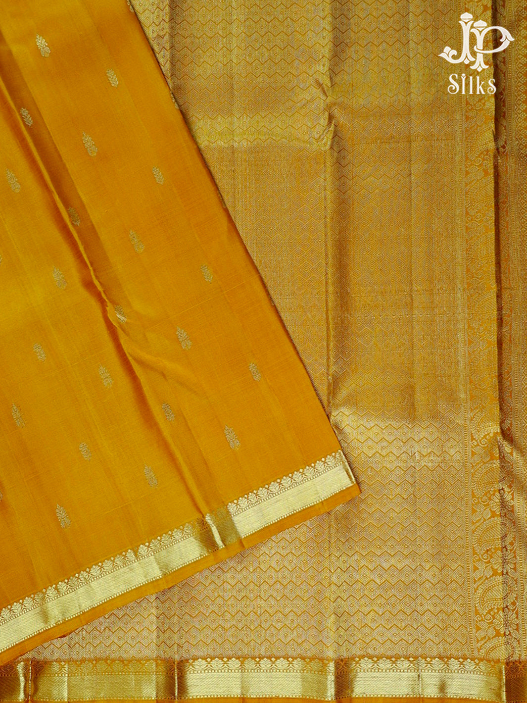 Mustard Yellow Kanchipuram Silk Saree - F533