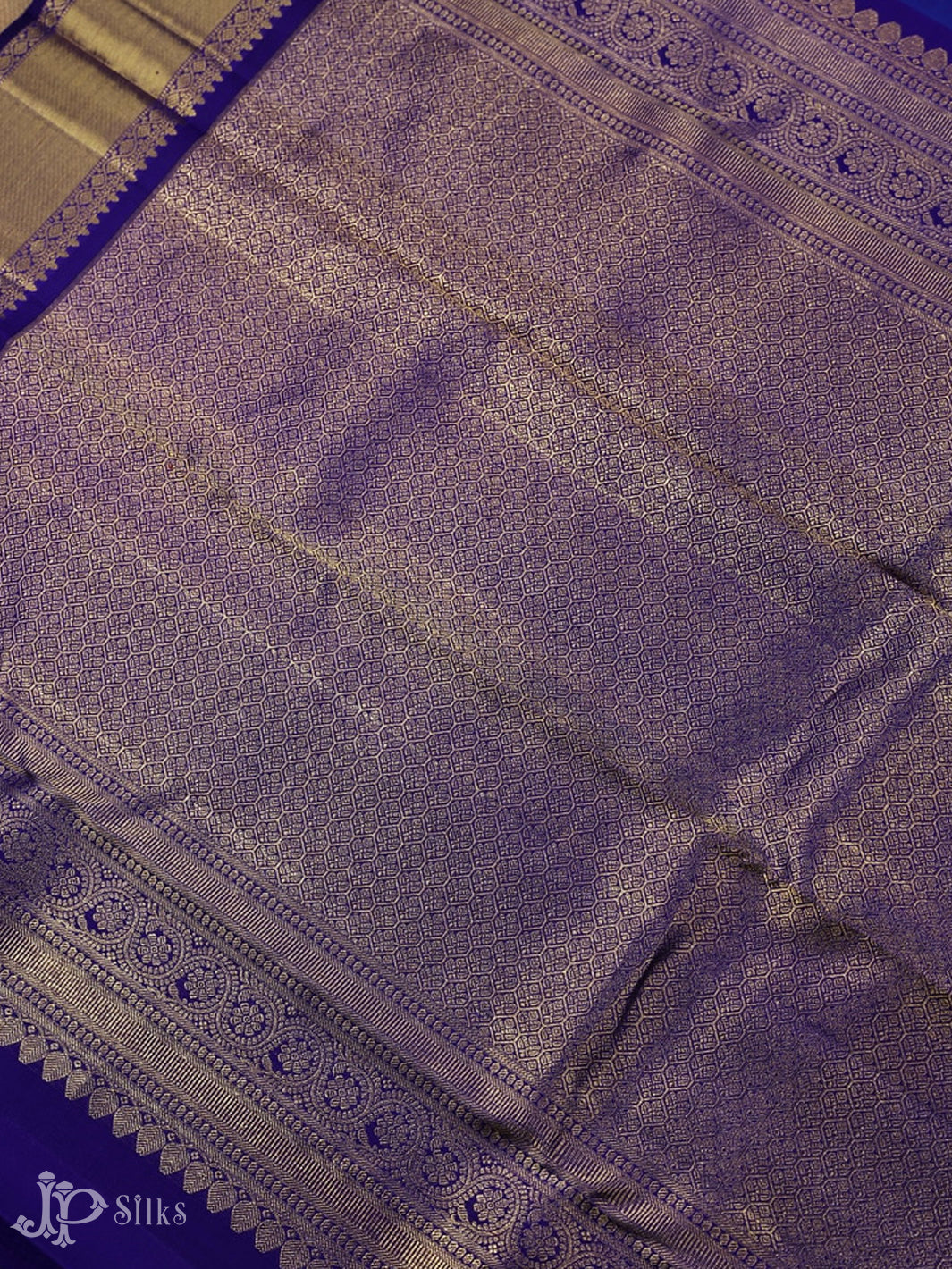 Ramar Blue with Violet Kanchipuram Silk Saree - A1298 - View 4