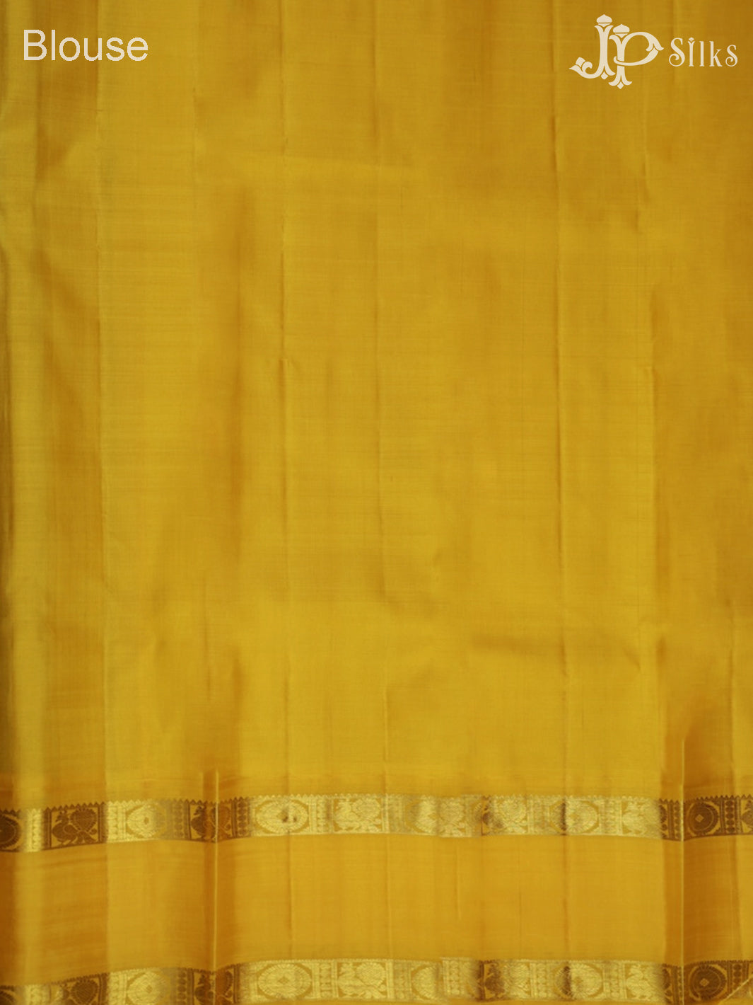 Light Grey and Yellow Kanchipuram Silk Saree - F2346 - View 7