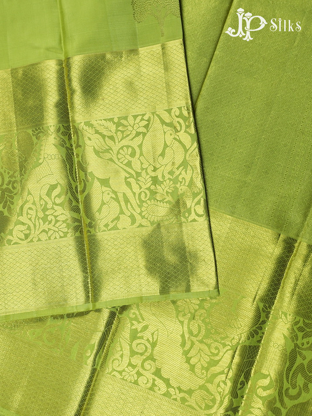 Light Green Kanchipuram Silk Saree - A1179 - View 4