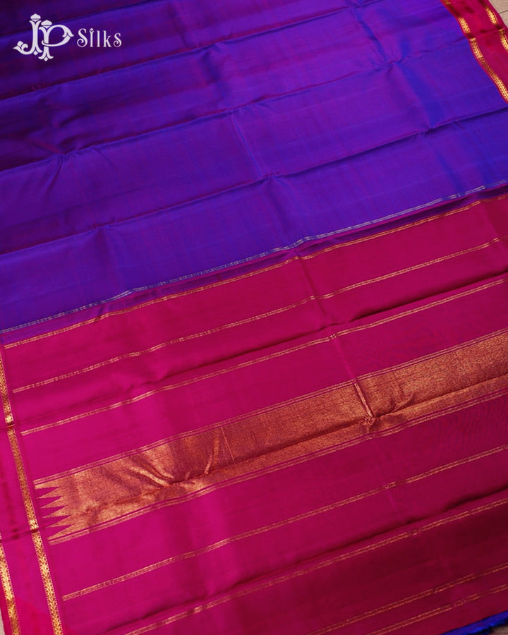 Purple And Pink Kanchipuram Silk Saree - F3444