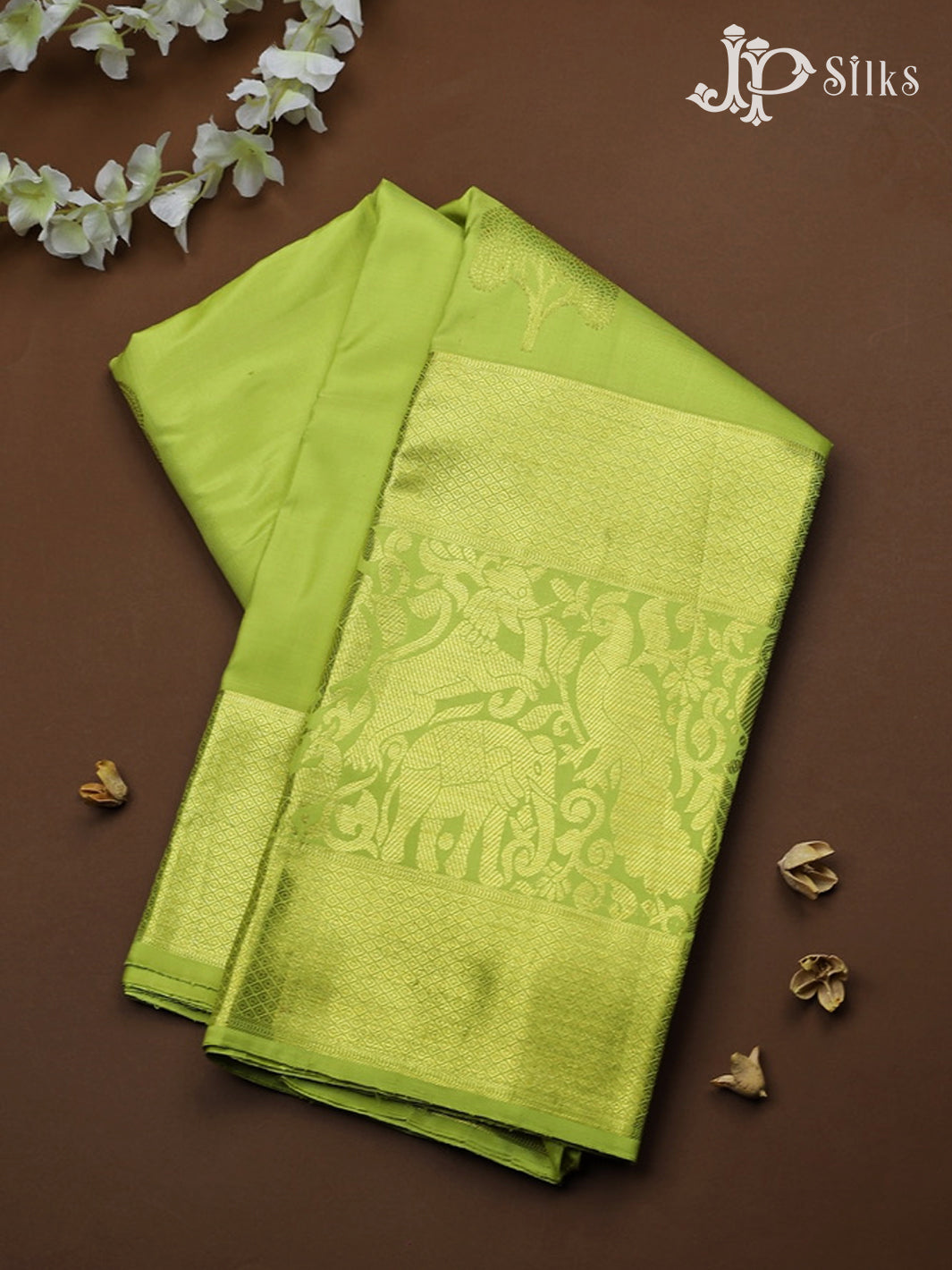 Light Green Kanchipuram Silk Saree - A1179 - View 1