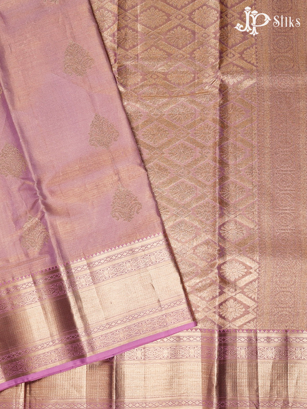 Pastel Pink Kanchipuram Tissue Fancy Silk Saree - F3572