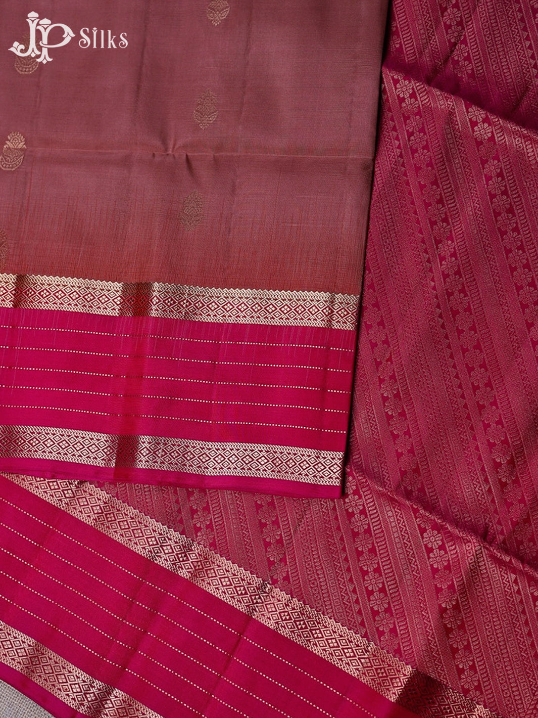 Light Brownish Red Soft Silk Saree - F2910