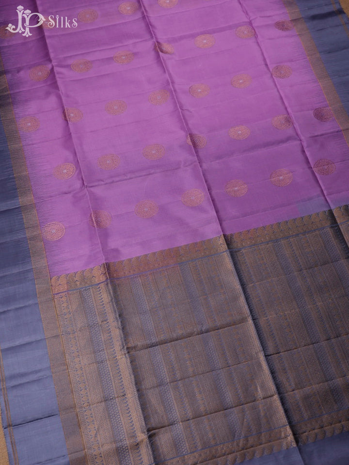 Lavender Pink Soft Silk Saree - F2745