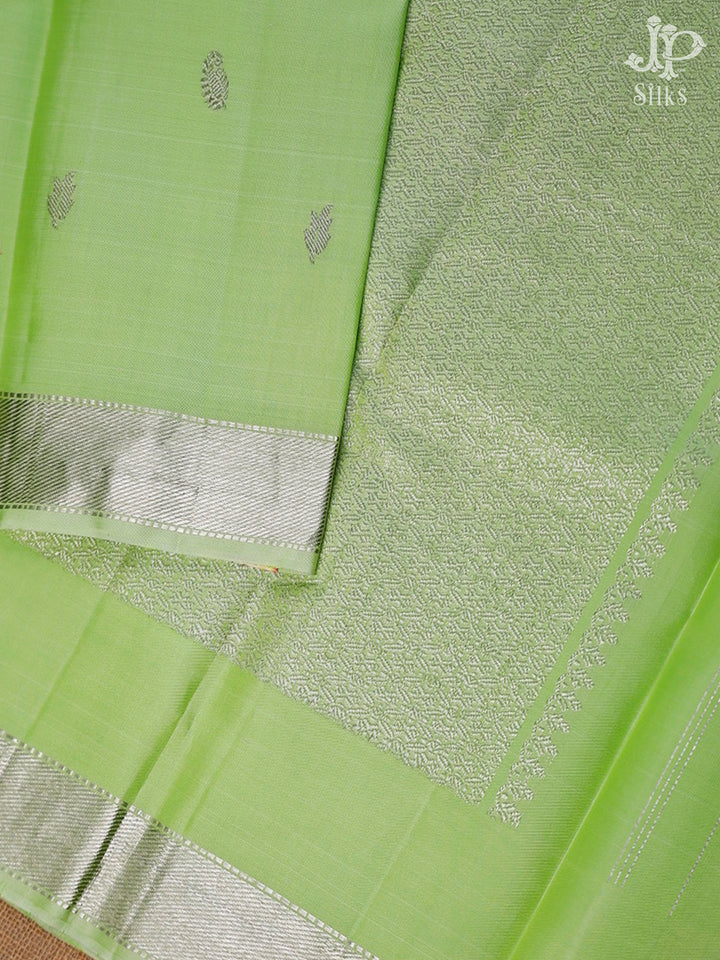 Pista Green Kanchipuram Silk Saree - D2214