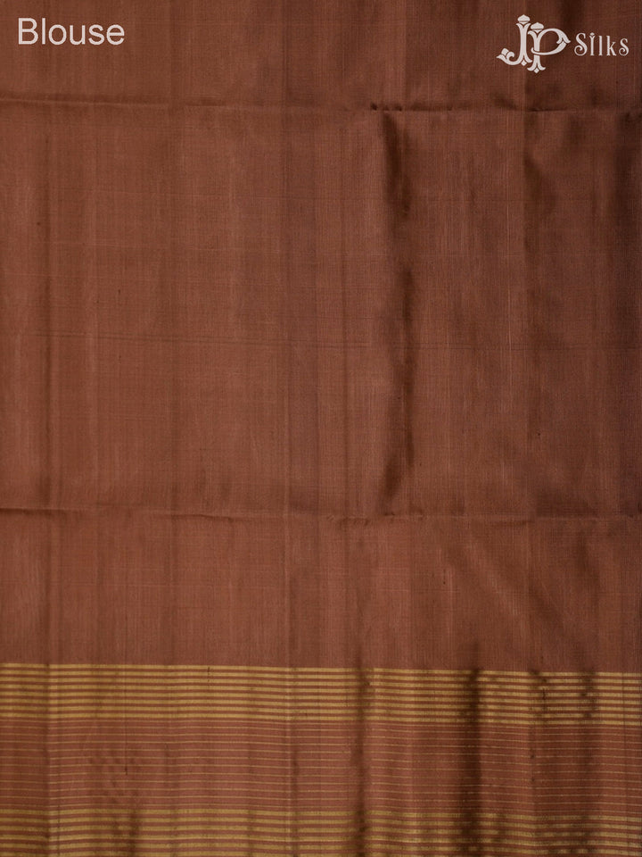 Beige and Light Brown Soft Silk Saree - F2746