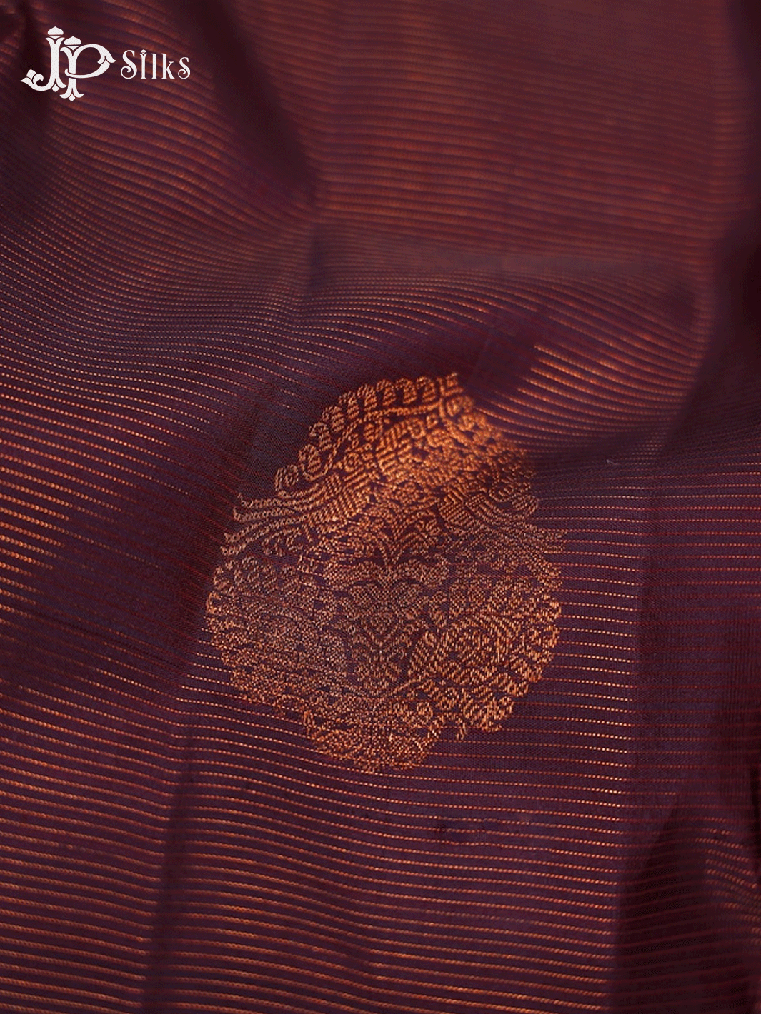 Brown Borderless Vaira Oosi Kanchipuram Silk Saree - E4696 - View 6