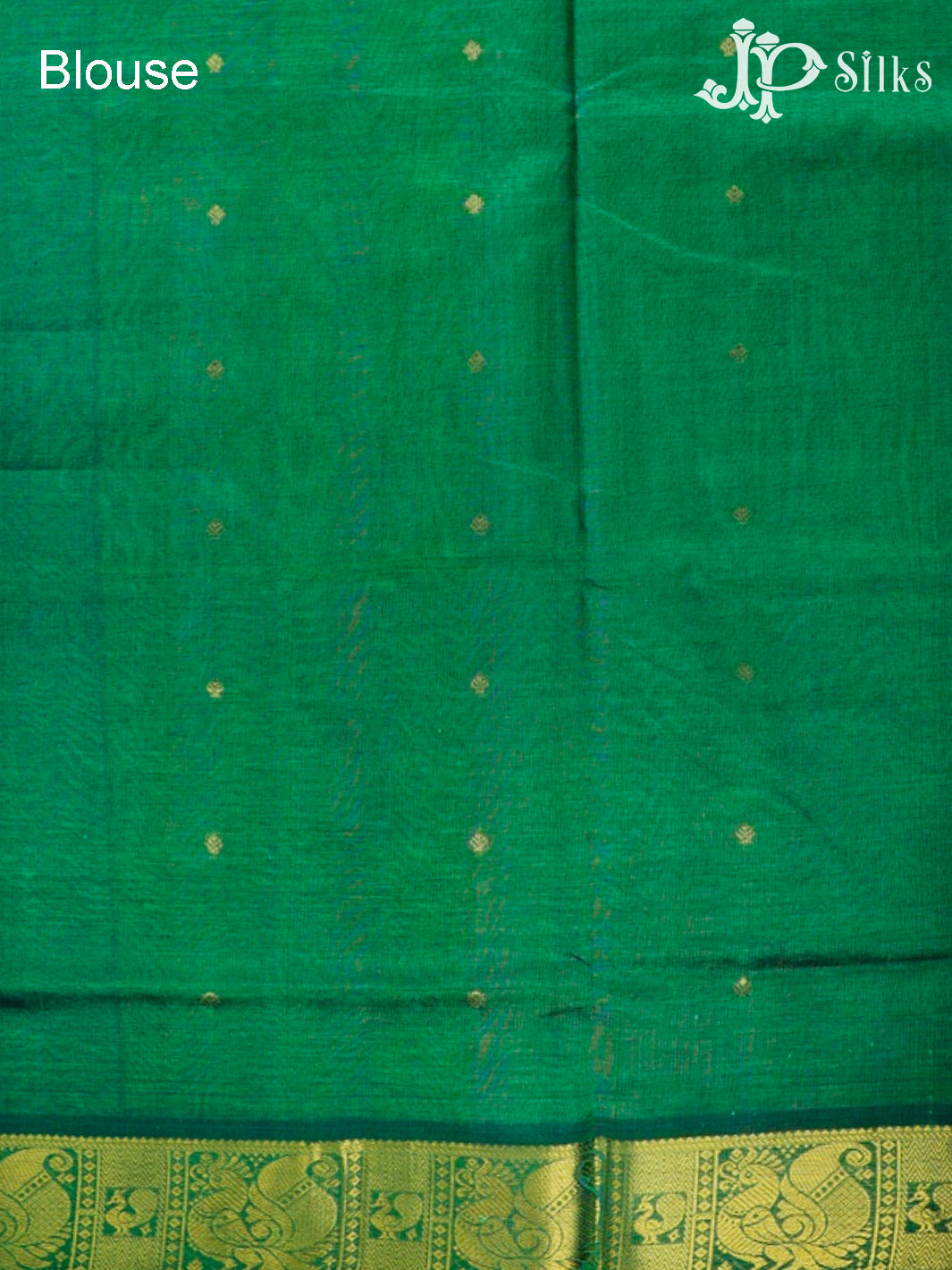 Light Green And Bottle Green Silk Cotton Saree - F3516