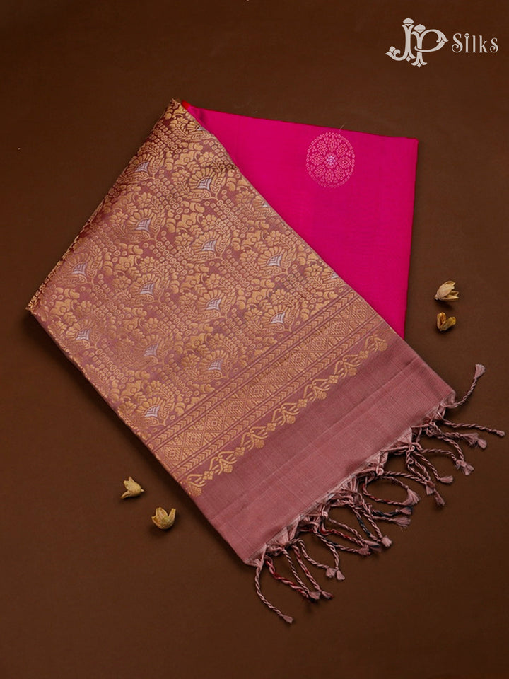 Pink And Mauve Soft Silk Saree - F3522