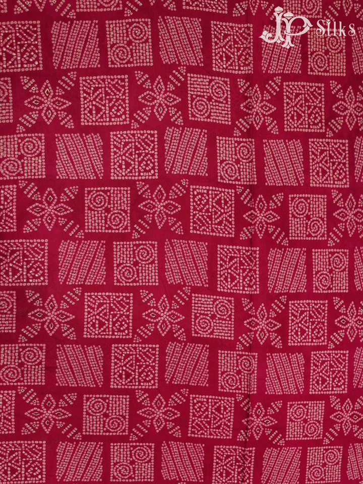 Reddish Pink Fabric with  Bandhani Patttern - E4144