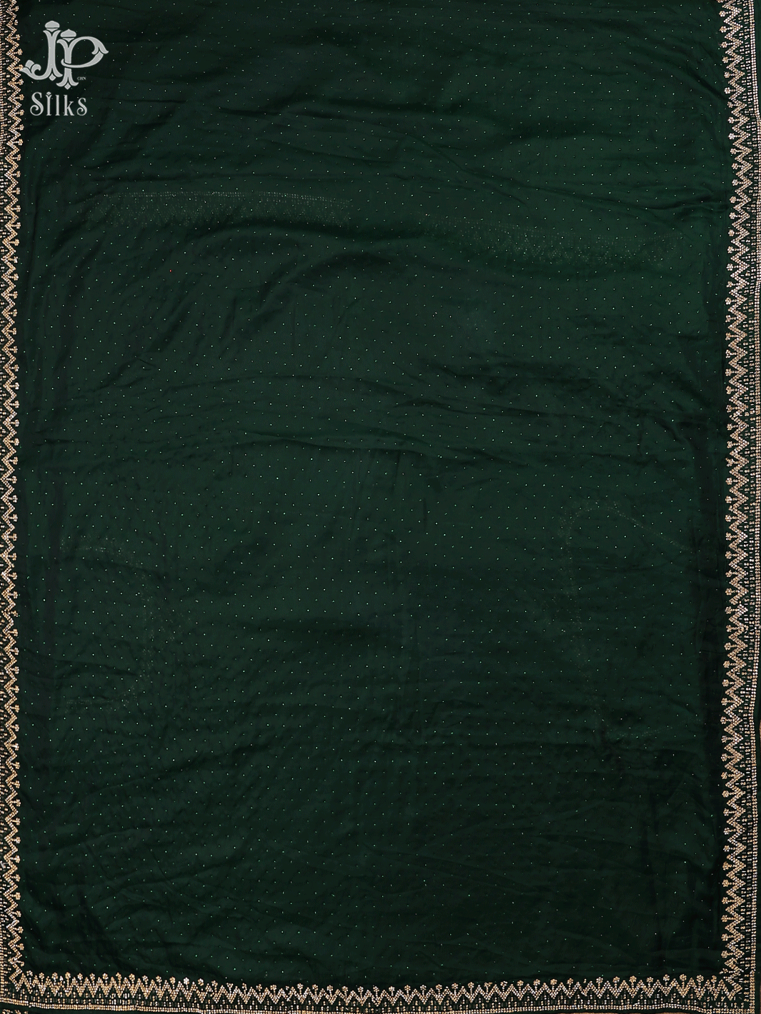 Royal Green Georgette Stone Work Fancy Saree - E5503 - View 5
