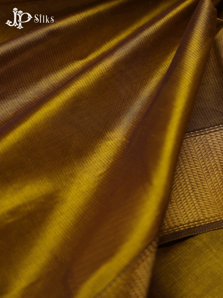 Yellow Silk Cotton Saree - F320 - View 5